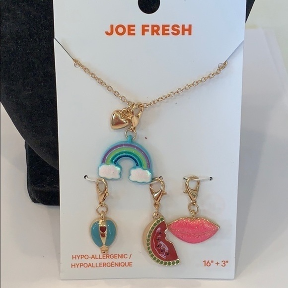 💐5/25 Joe fresh 4 charm interchangeable rainbow lips - Picture 1 of 9